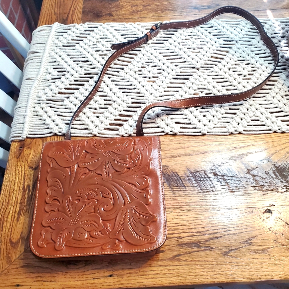 Like New Patricia Nash Leather Crossbody Small